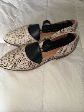 Madewell Black Vamp Spotted Cream Loafers